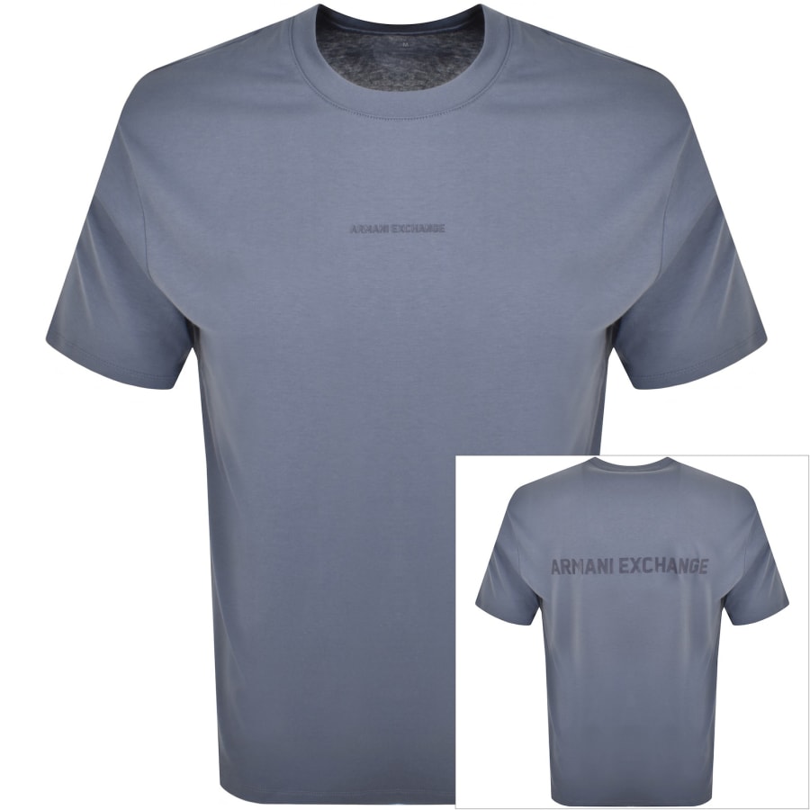 レビュー高評価アイテム特集｜ファッション通販 Armani Exchange Logo T Shirt Blue | Mainline Menswear United トップス
